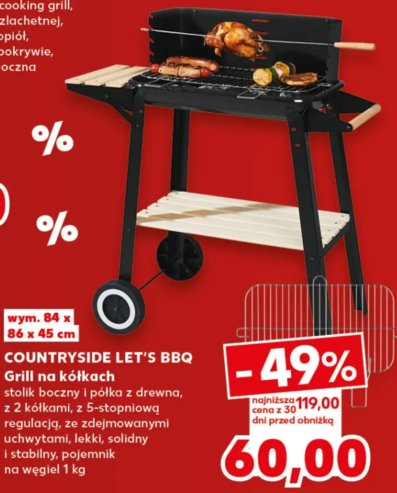 COUNTRYSIDE LET'S BBQ Grill na kółkach