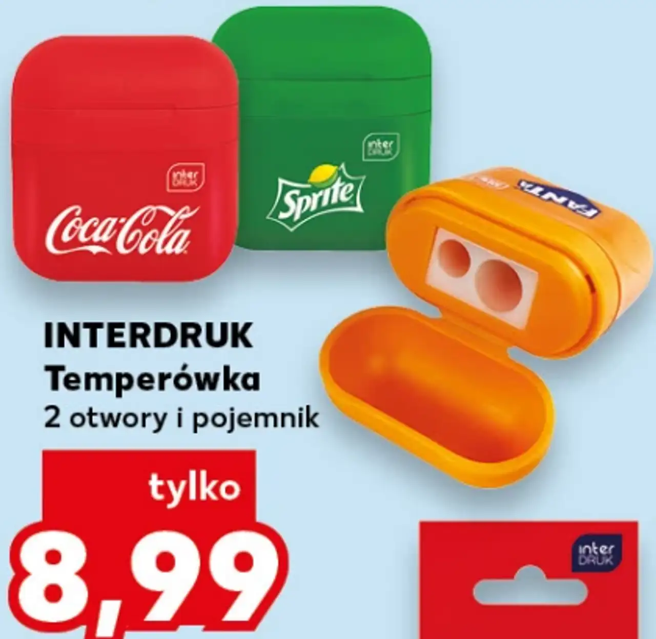 INTERDRUK Temperówka 2 otwory i pojemnik