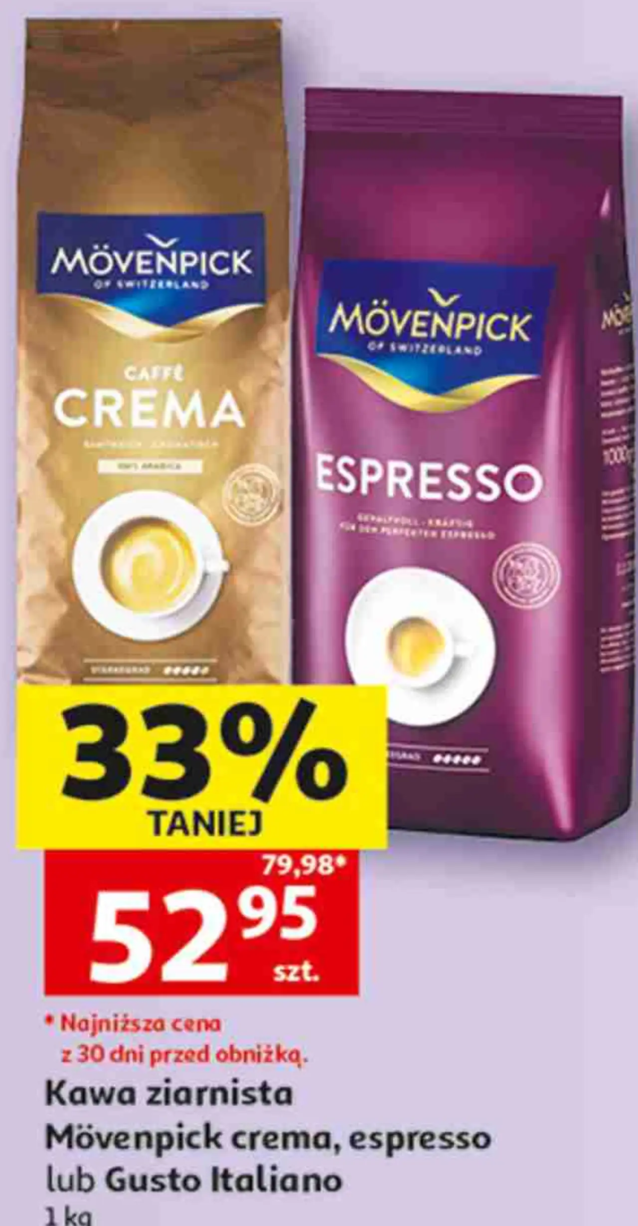 Kawa ziarnista Mövenpick Crema, Espresso lub Gusto Italiano