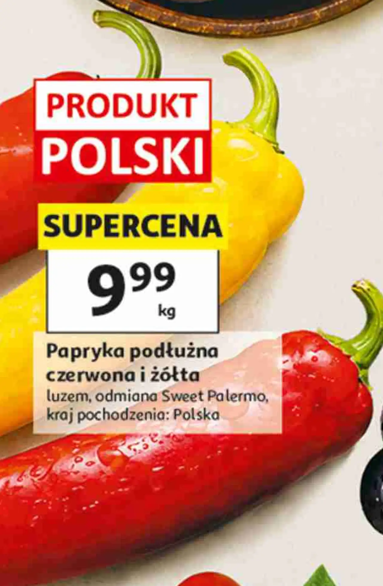 Papryka podłużna czerwona i żółta luzem, odmiana Sweet Palermo