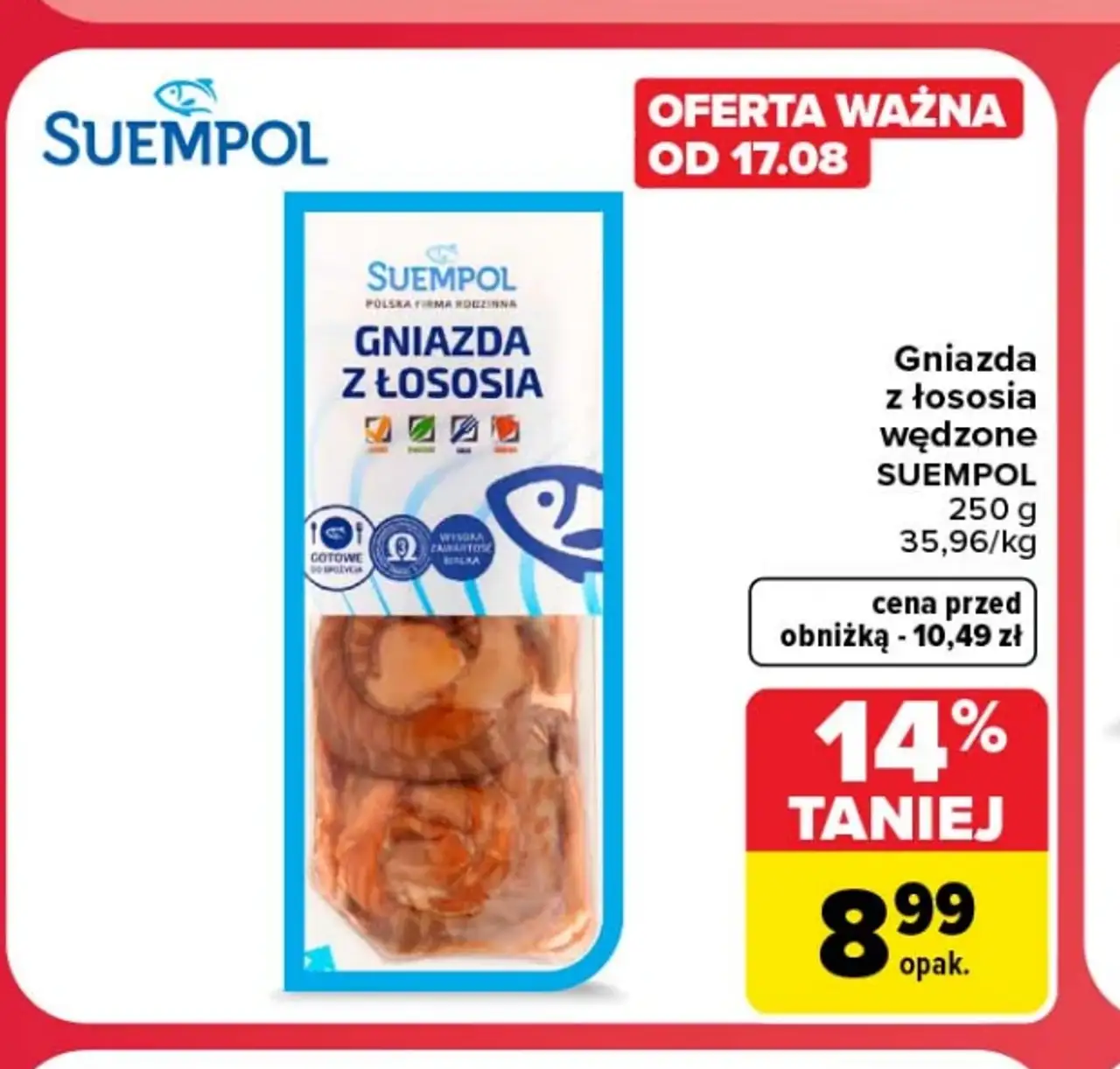 Gniazda z łososia wędzone SUEMPOL