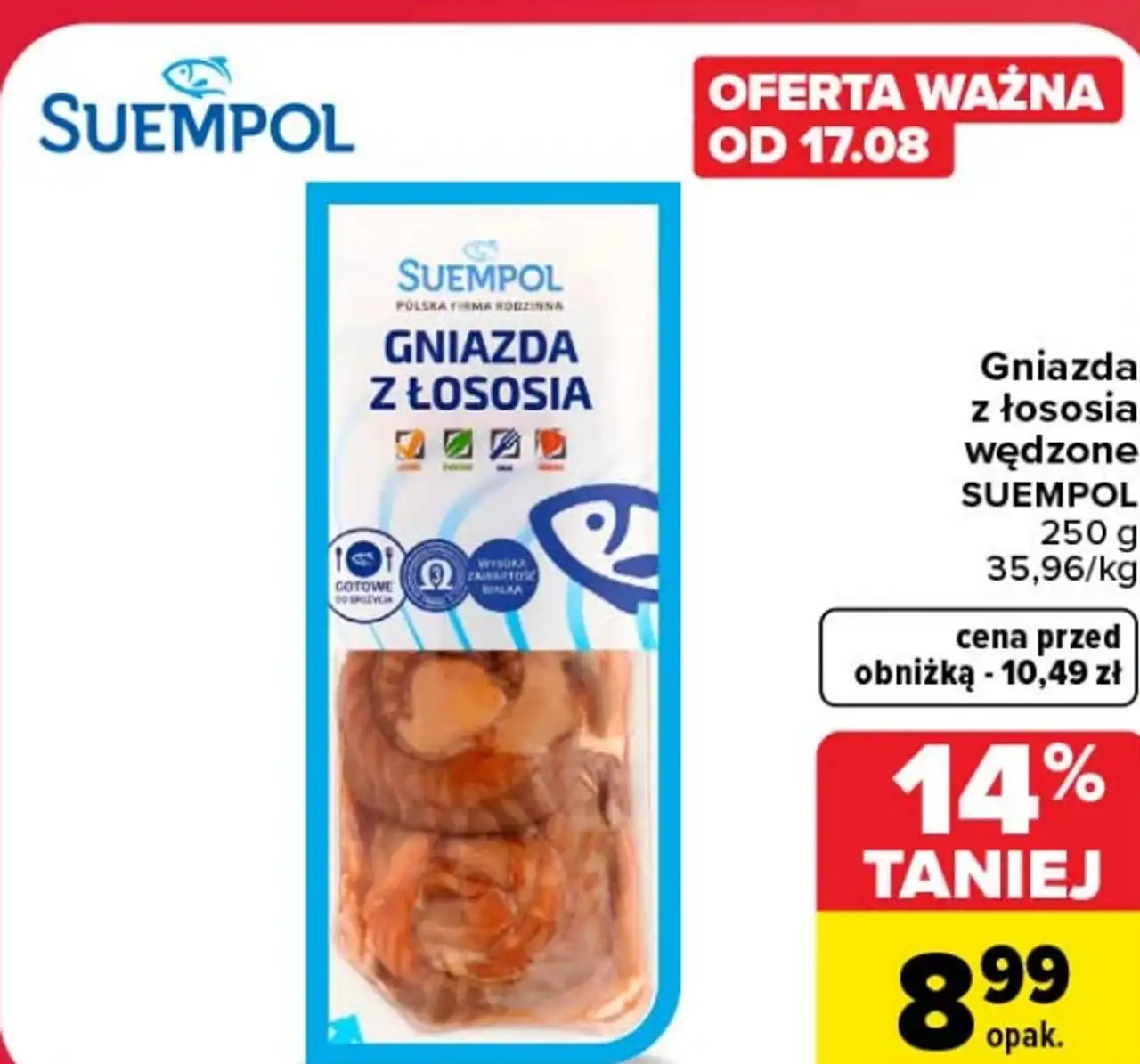 Gniazda z łososia wędzone SUEMPOL