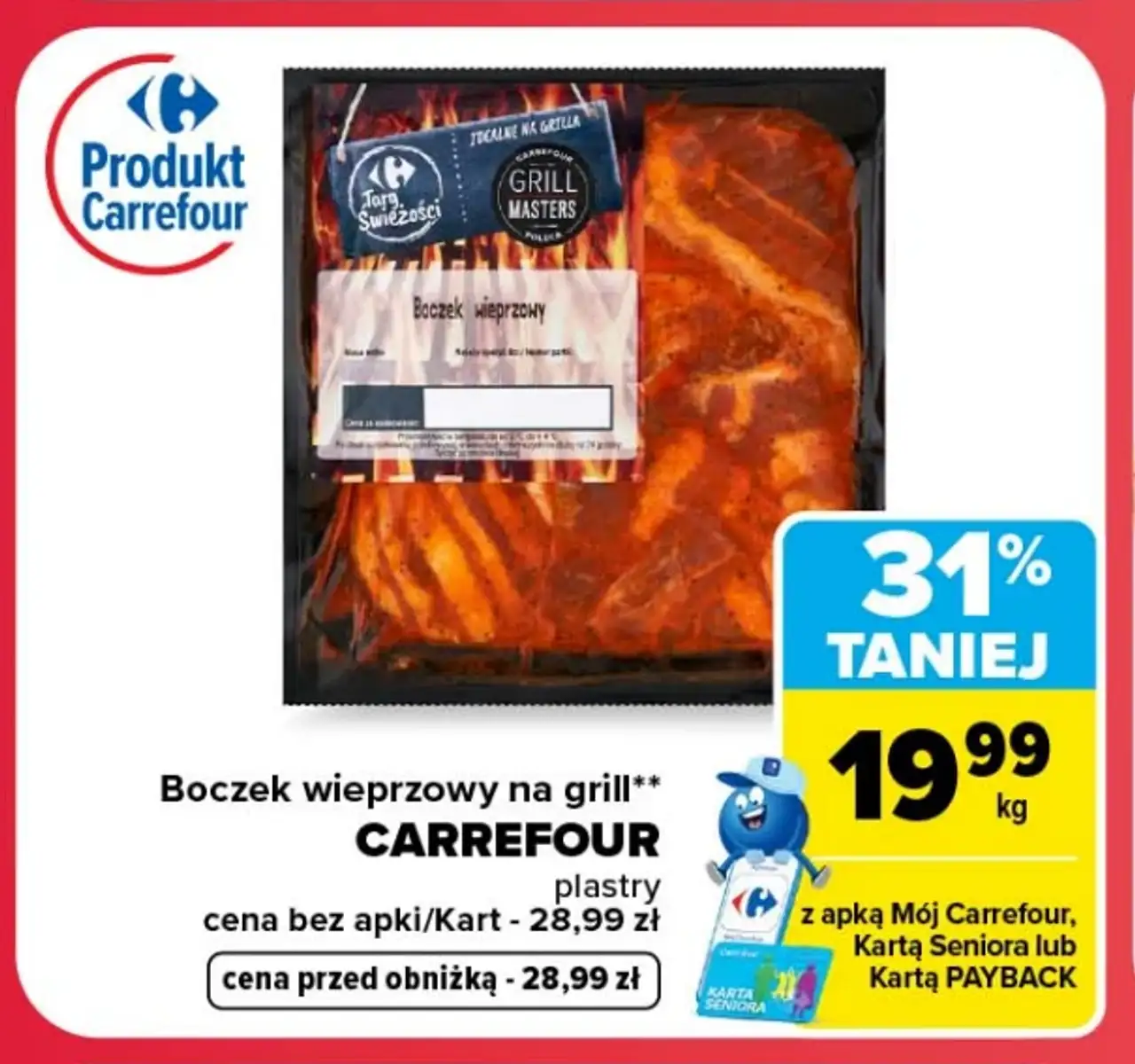 Boczek wieprzowy na grill CARREFOUR