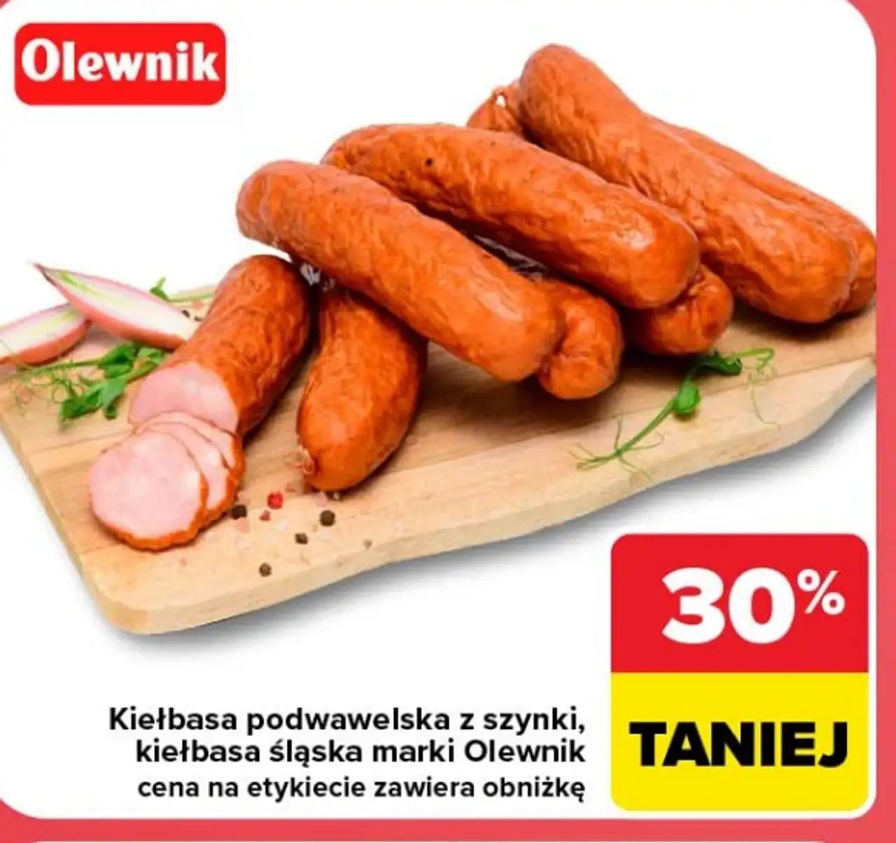 Kiełbasa podwawelska z szynki, kiełbasa śląska marki Olewnik