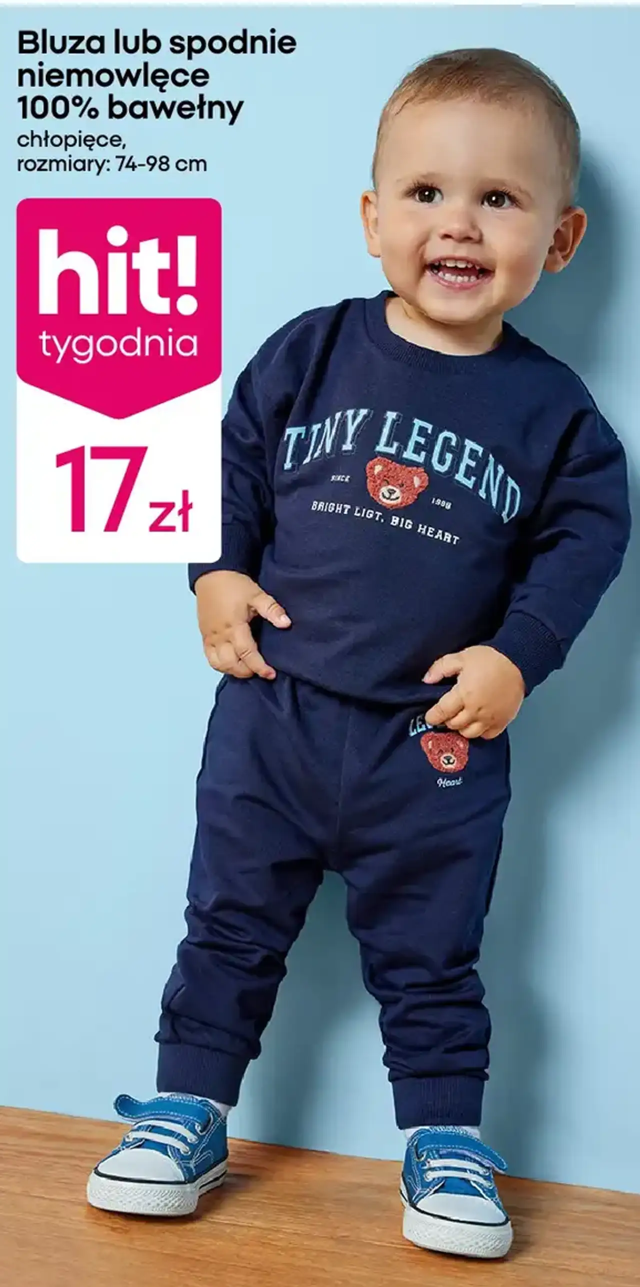 Bluza lub spodnie niemowlęce 100% bawełny chłopięce, rozmiary 74-98 cm