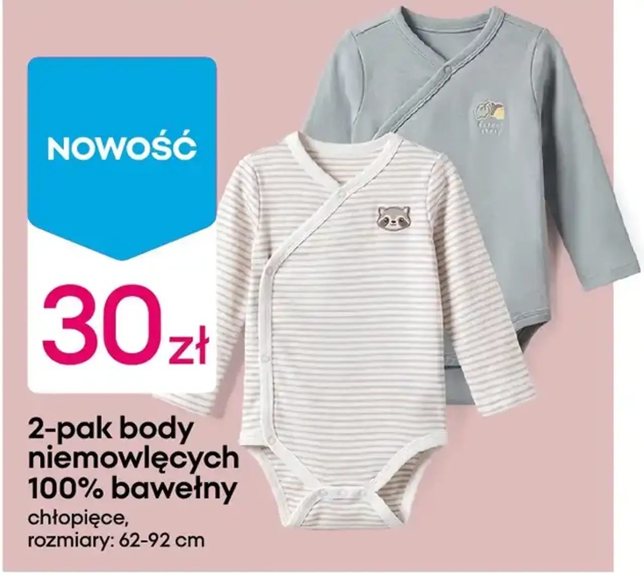 2-pak body niemowlęcych 100% bawełny chłopięce