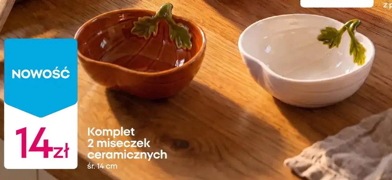 Komplet 2 miseczek ceramicznych, śr. 14 cm