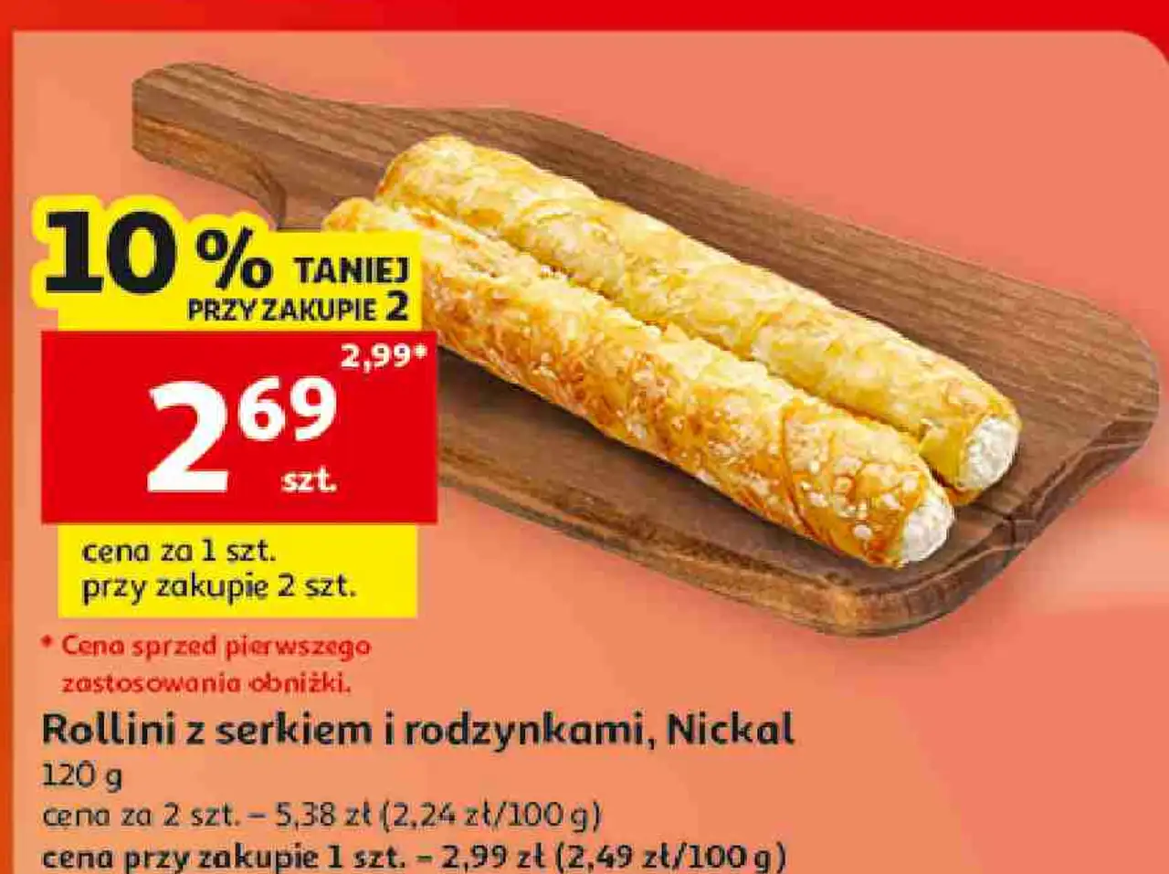 Rollini z serkiem i rodzynkami, Nickal