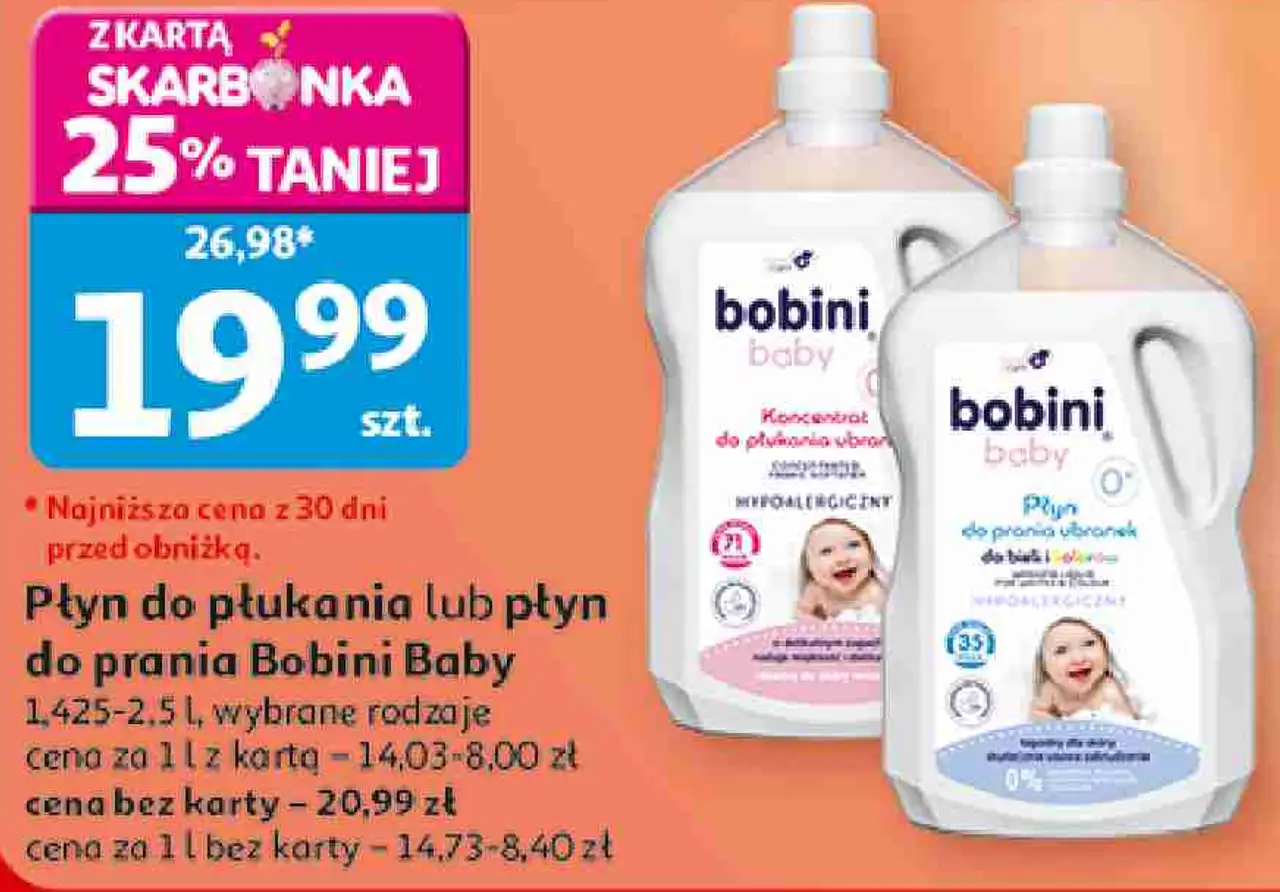 Płyn do płukania lub płyn do prania Bobini Baby