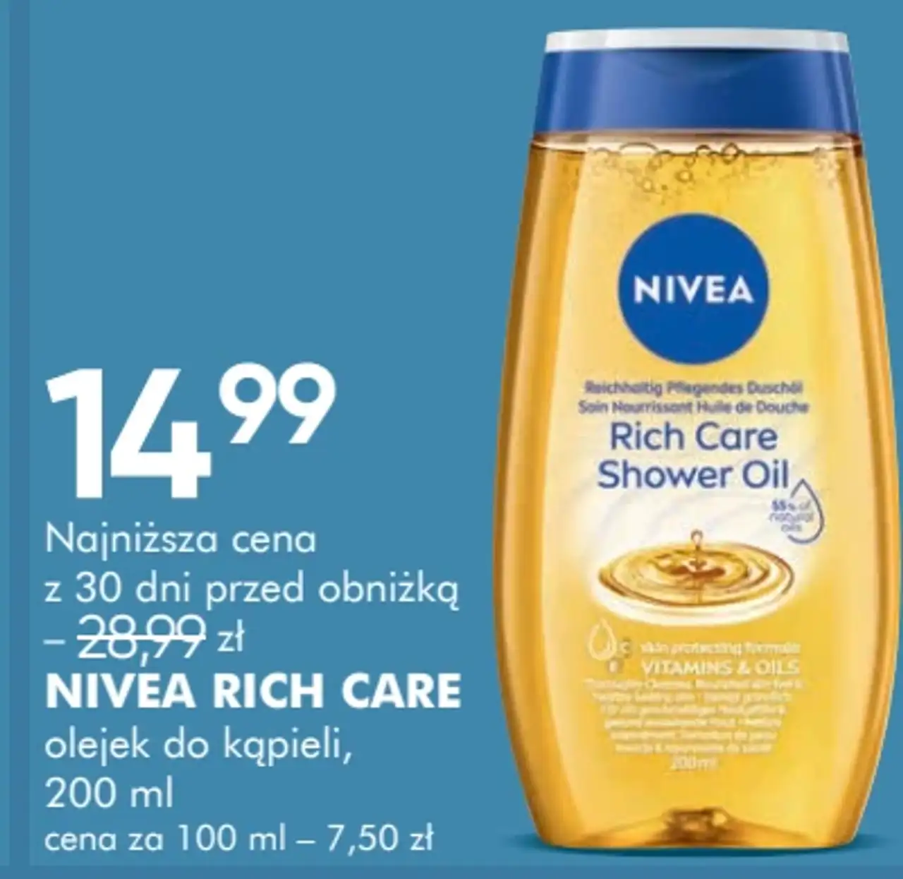 Nivea Rich Care olejek do kąpieli