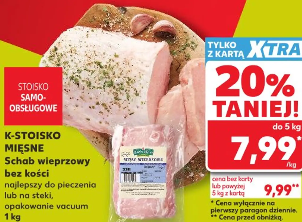 K-STOISKO MIĘSNE Schab wieprzowy bez kości najplepszy do pieczenia lub na steki