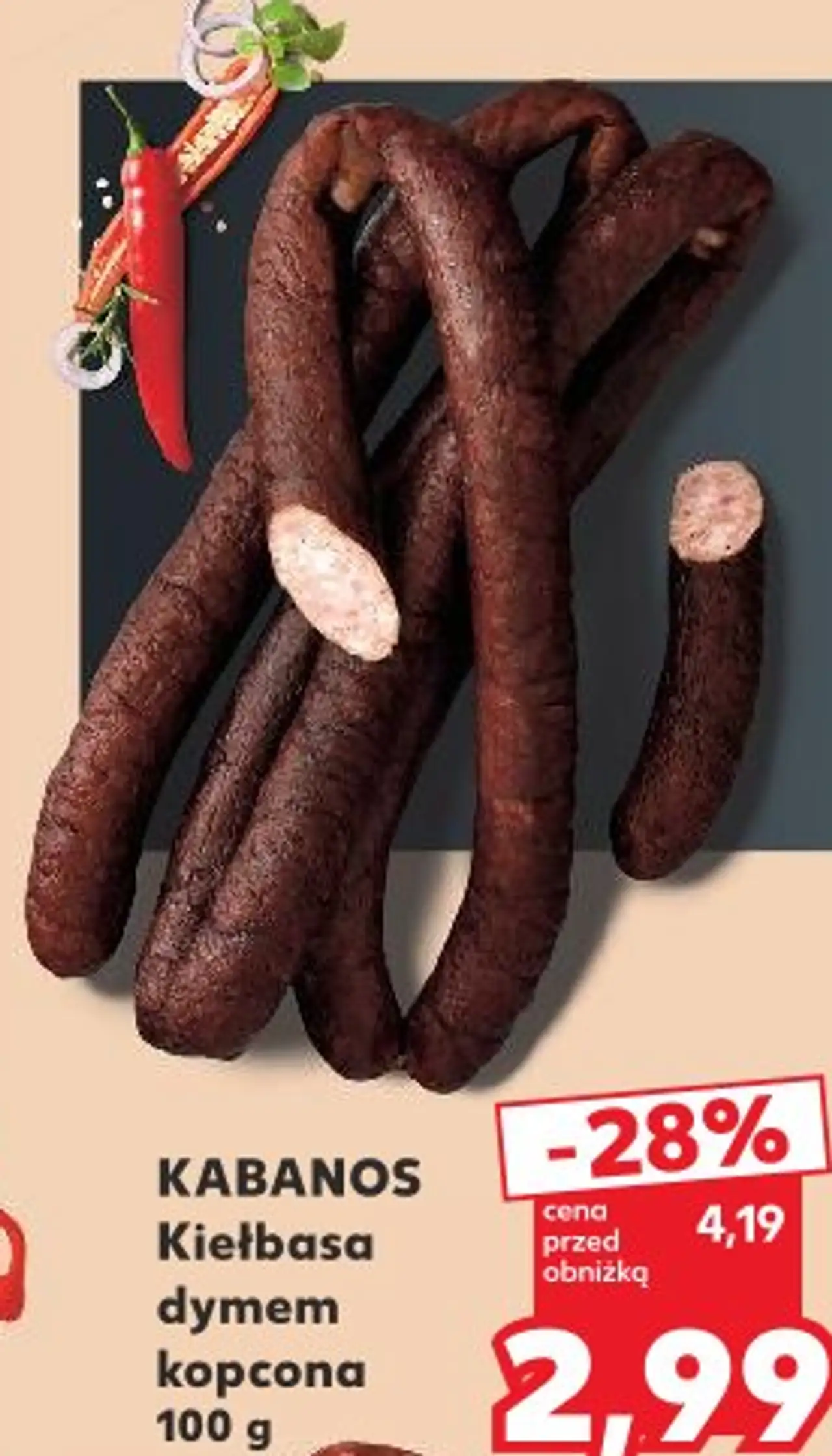KABANOS Kiełbasa dymem kopcona