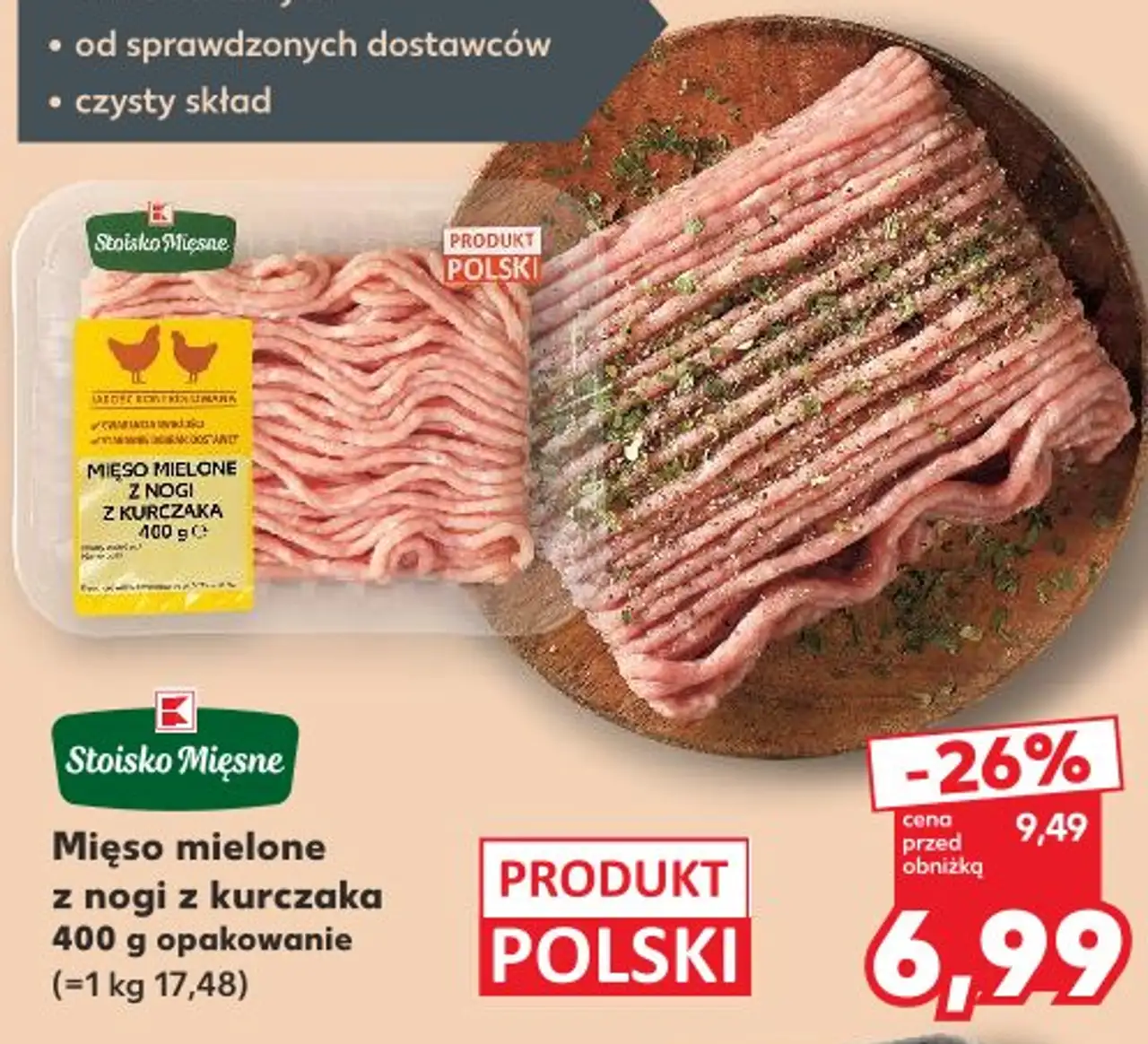 Stoisko Mięsne Mięso mielone z nogi z kurczaka