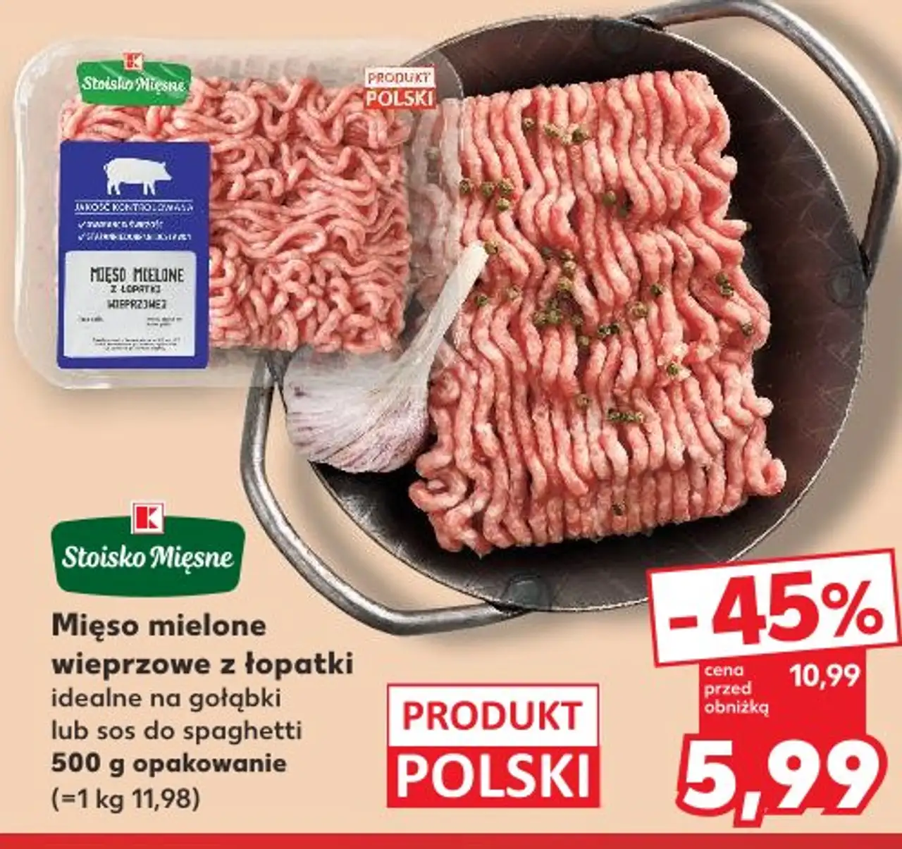 Stoisko Mięsne Mięso mielone wieprzowe z łopatki