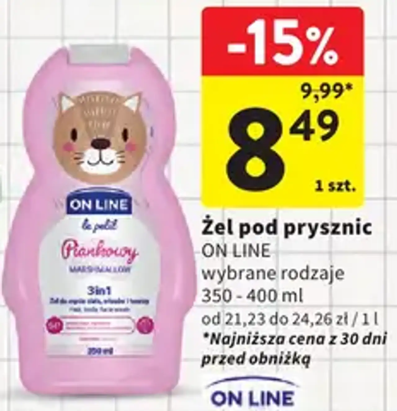 Żel pod prysznic dla dzieci ON LINE