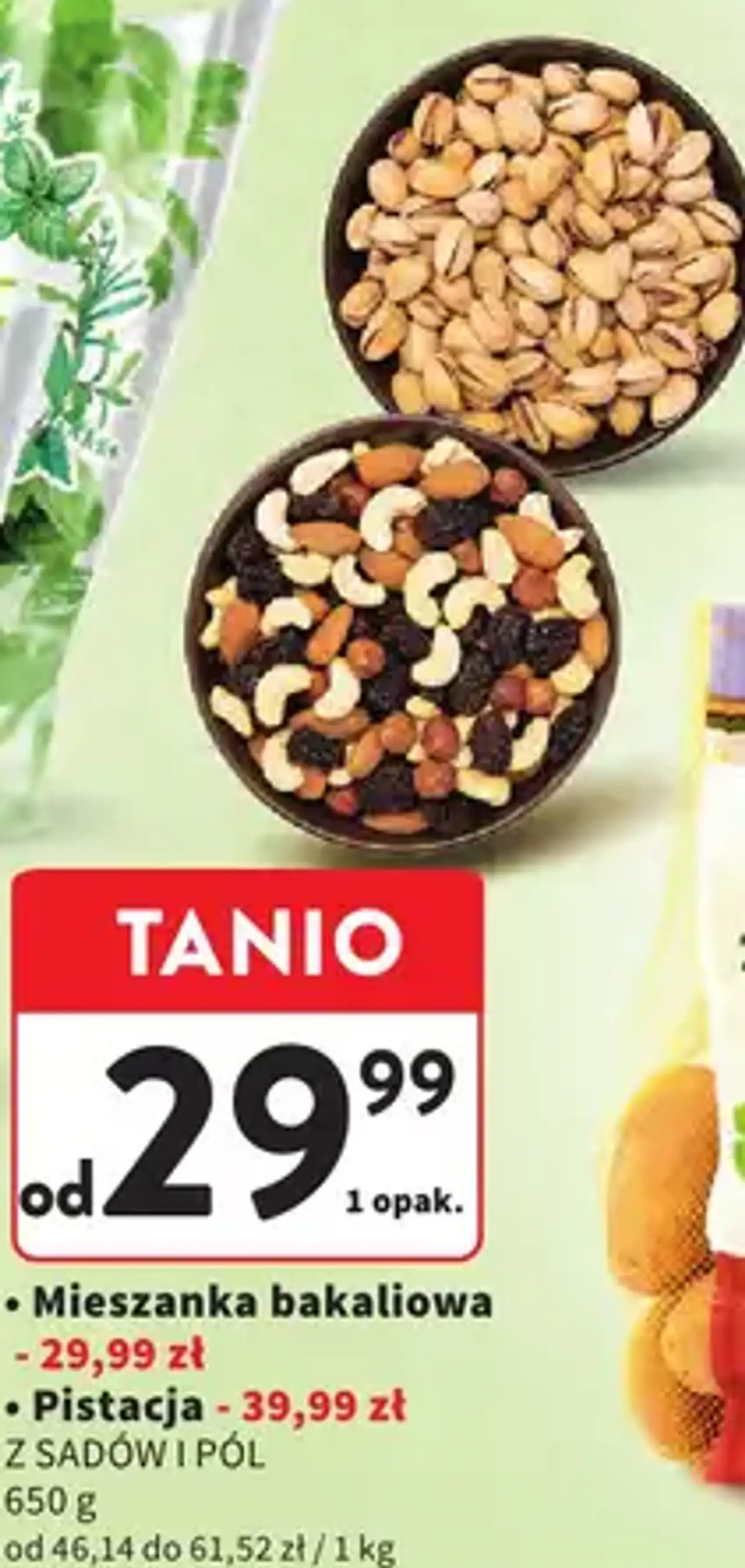 Mieszanka bakaliowa lub Pistacja Z Sadów i Pól