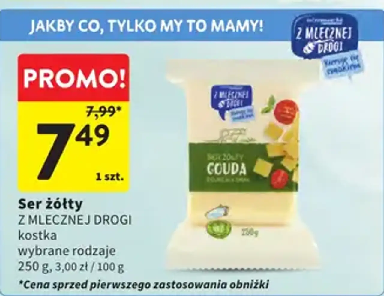Ser żółty Z MLECZNEJ DROGI kostka wybrane rodzaje