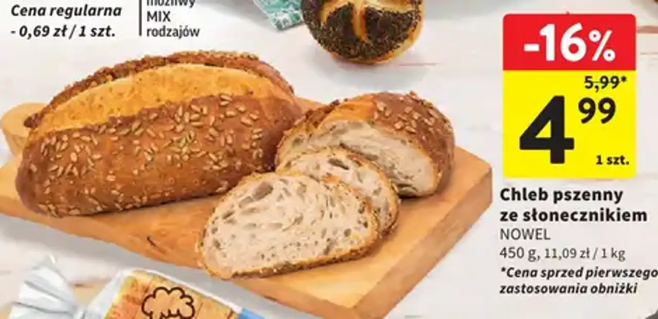 Chleb pszenny ze słonecznikiem NOWEL