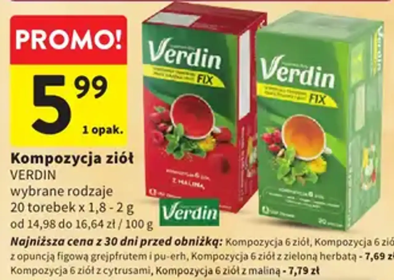 Kompozycja ziół VERDIN wybrane rodzaje