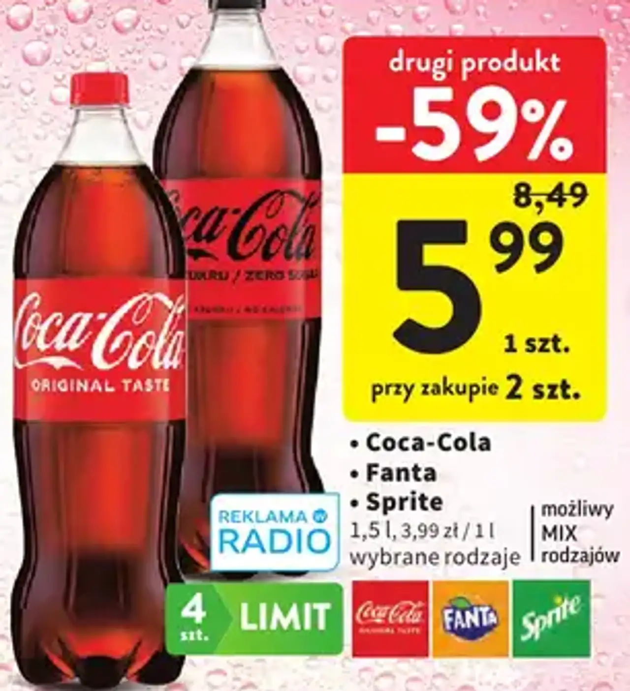 Coca-Cola, Fanta, Sprite Napój gazowany