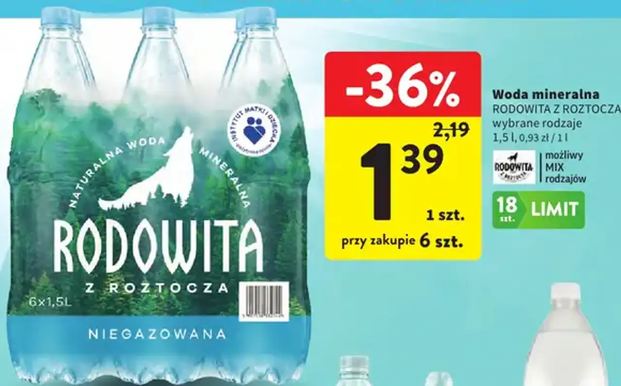 Woda mineralna Rodowita z Roztocza niegazowana