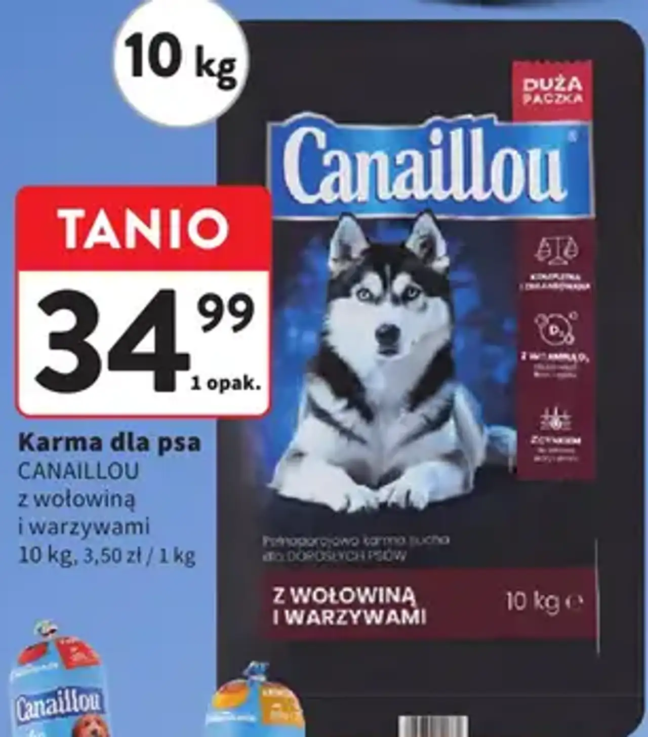 Karma dla psa Canaillou z wołowiną i warzywami