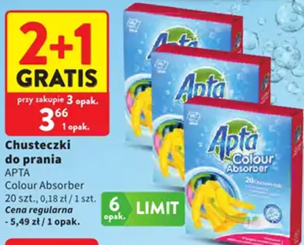 Chusteczki do prania Apta Colour Absorber