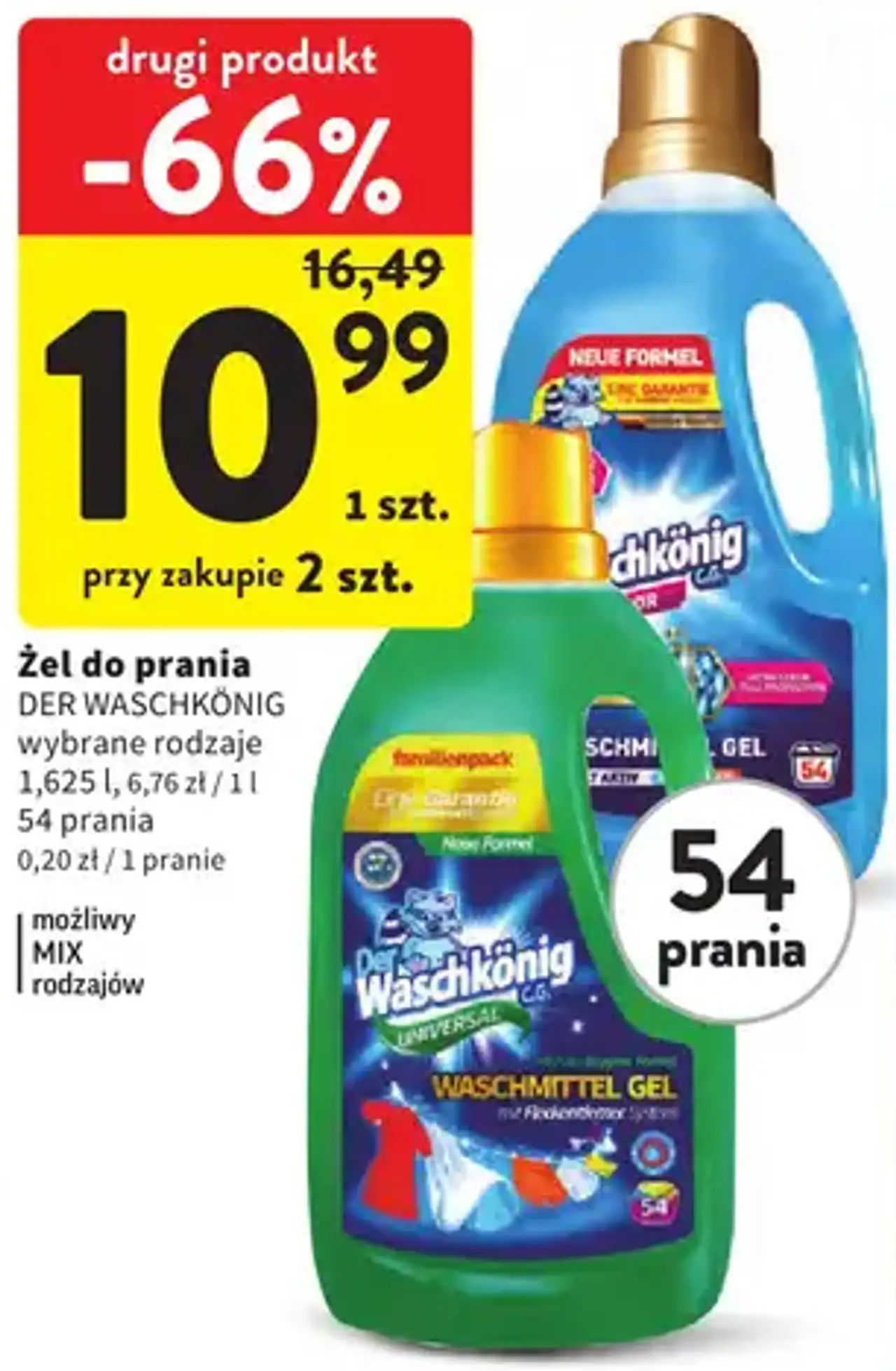 Żel do prania DER WASCHKÖNIG wybrane rodzaje