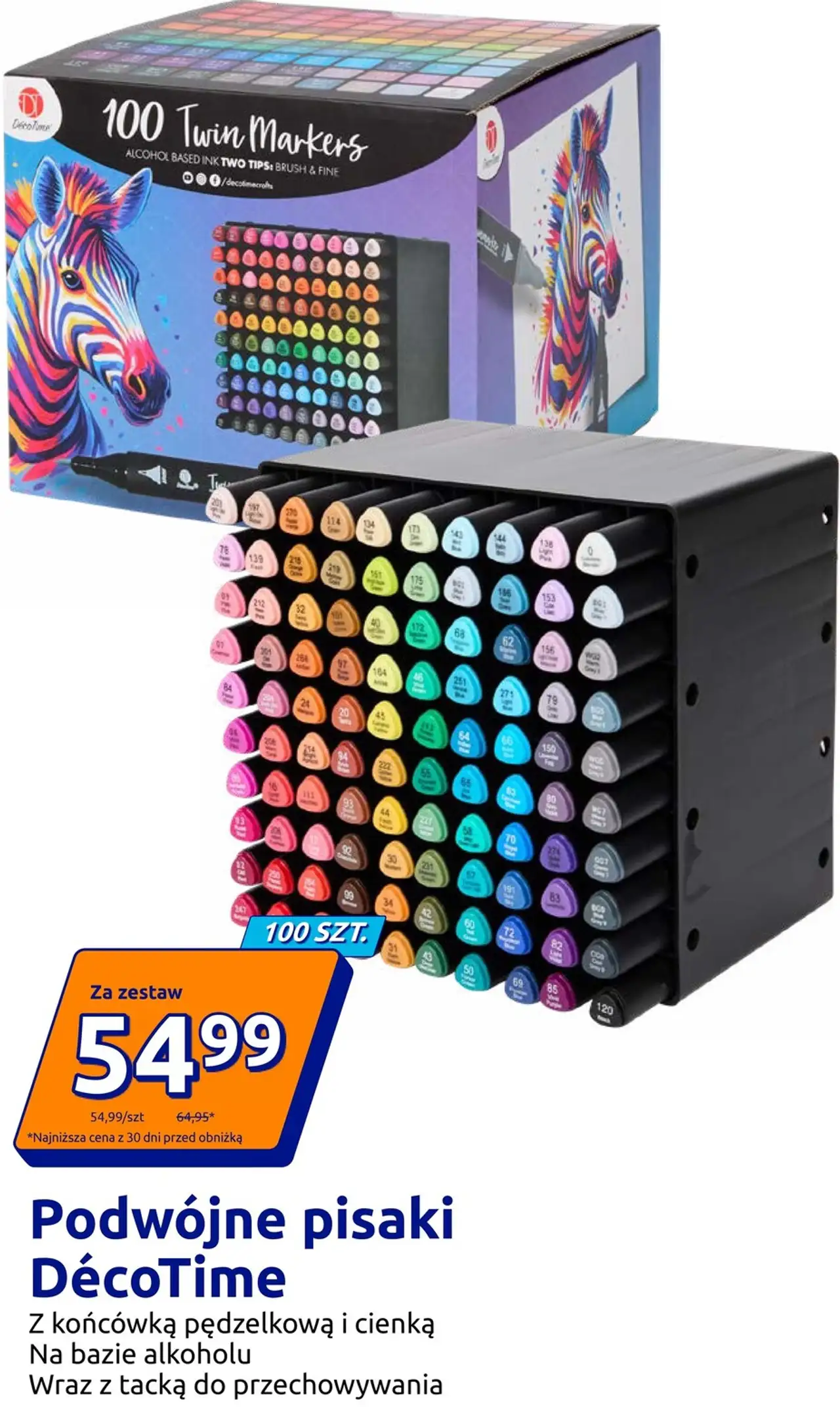 Podwójne pisaki DécoTime 100 szt.