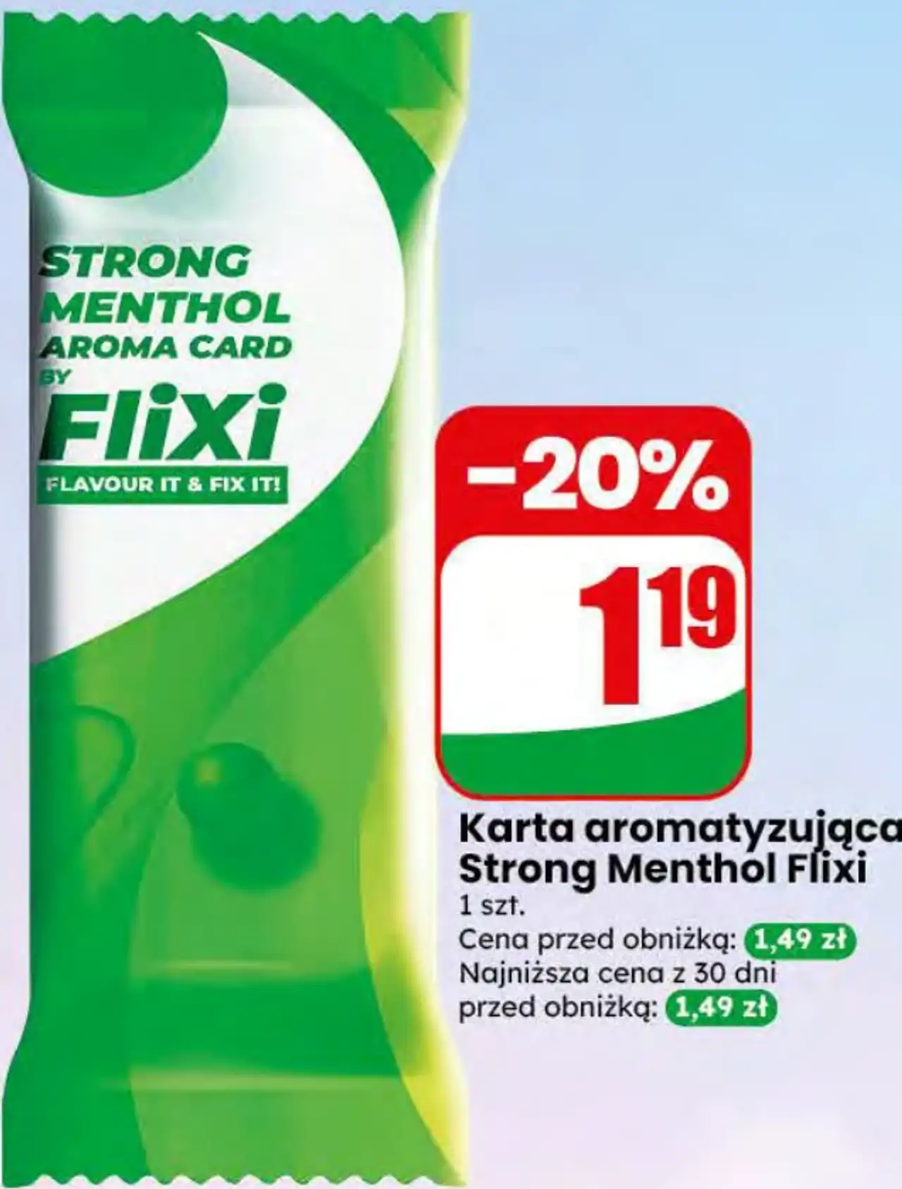 Karta aromatyzująca Strong Menthol Flixi