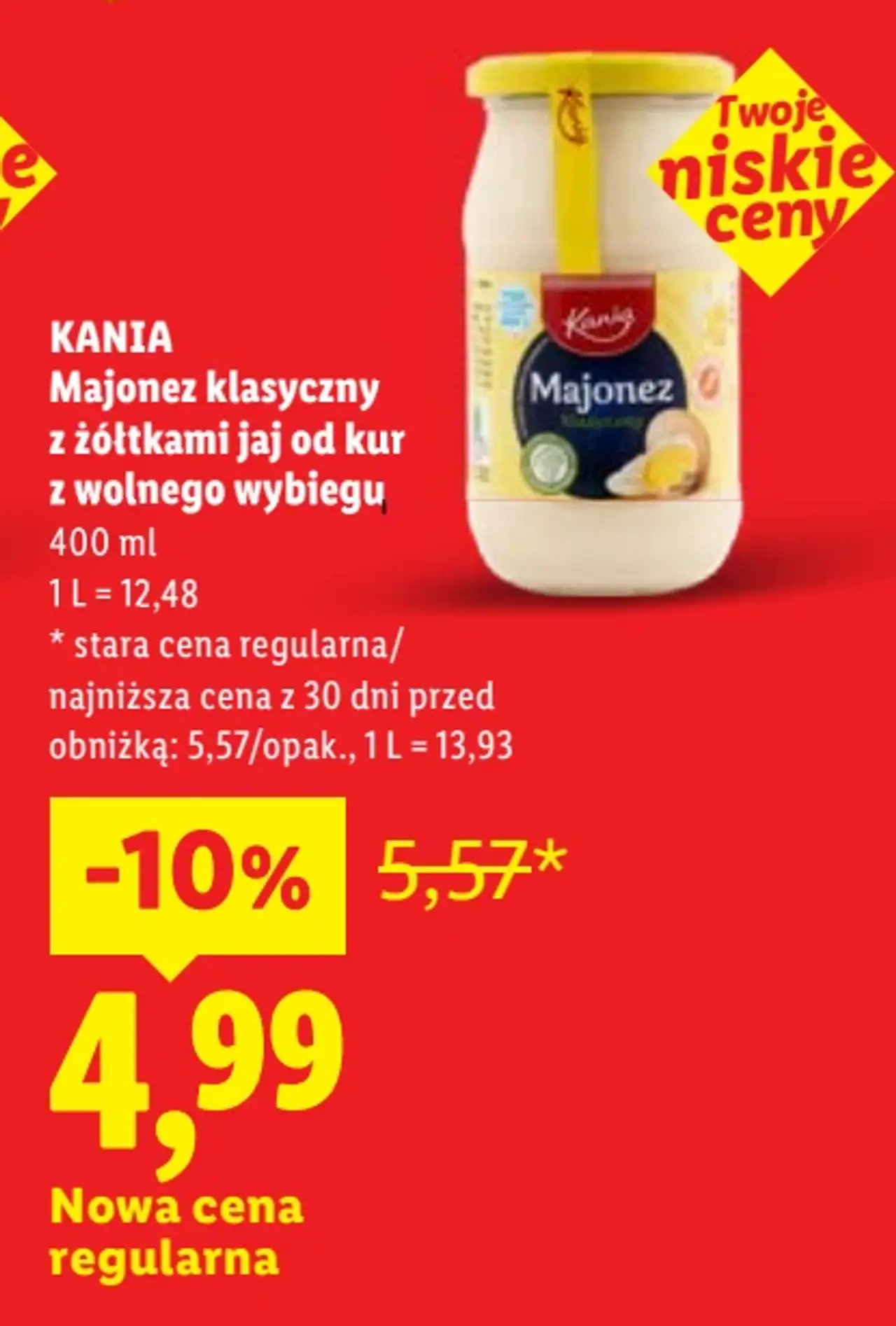 Kania Majonez klasyczny z żółtkami jaj od kur z wolnego wybiegu