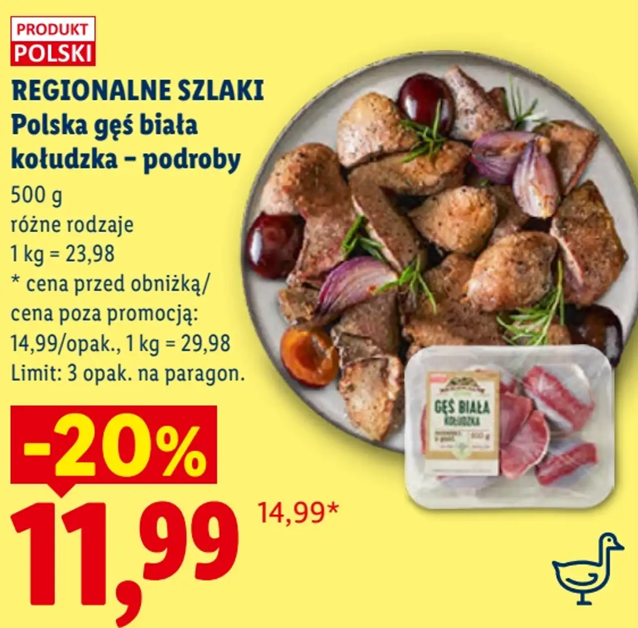 REGIONALNE SZLAKI Polska gęś biała kołudzka - podroby