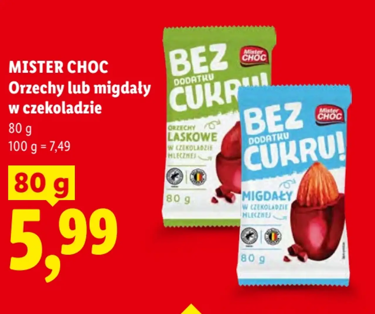 Mister Choc Orzechy lub migdały w czekoladzie