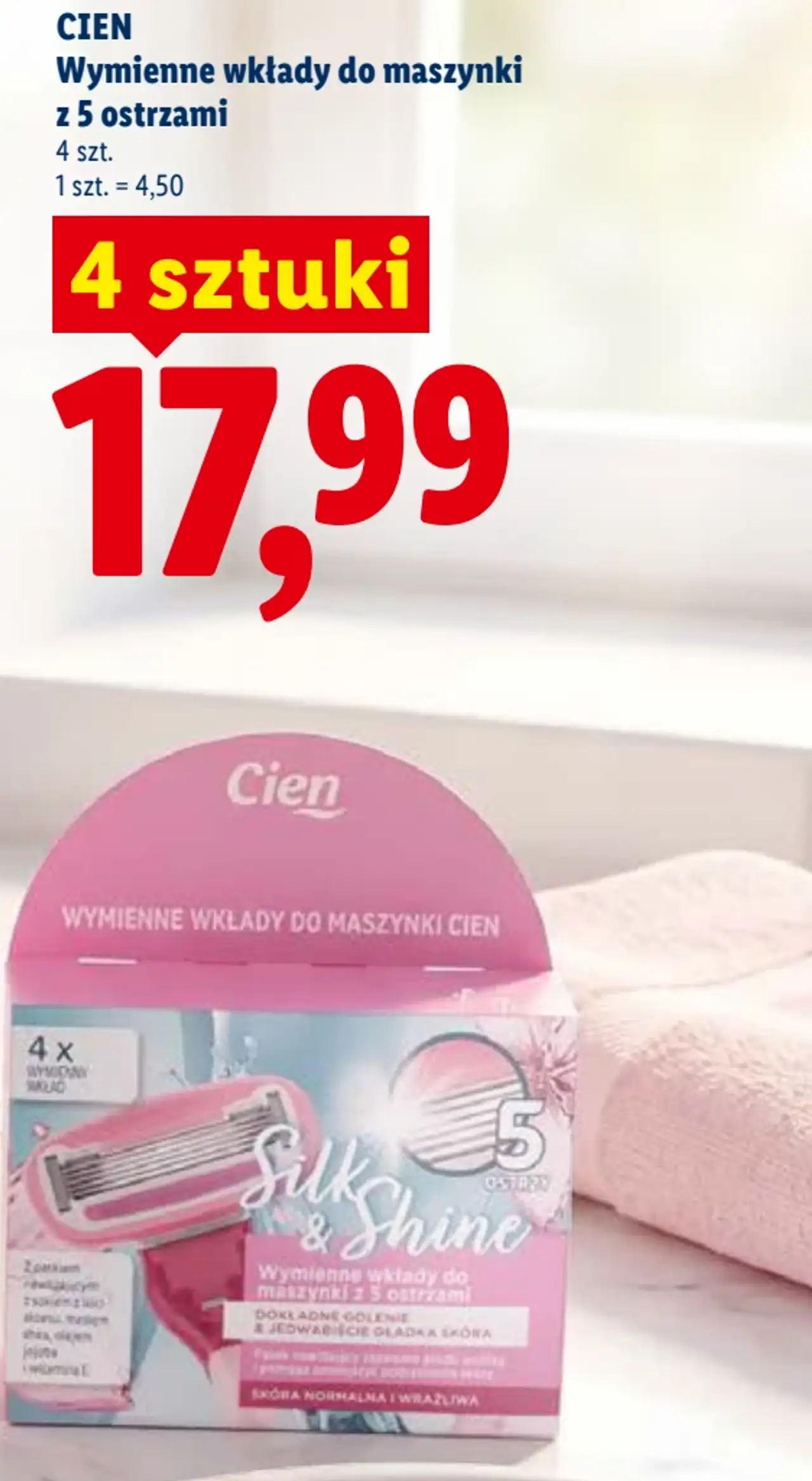 CIEN Wymienne wkłady do maszynki z 5 ostrzami