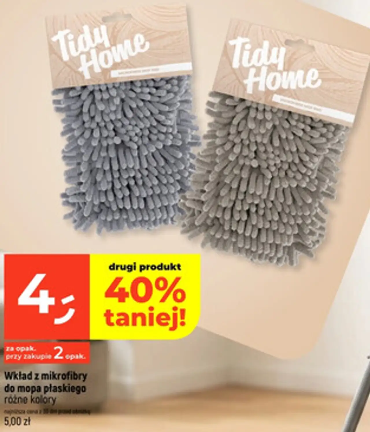 Wkład z mikrofibry do mopa płaskiego Tidy Home