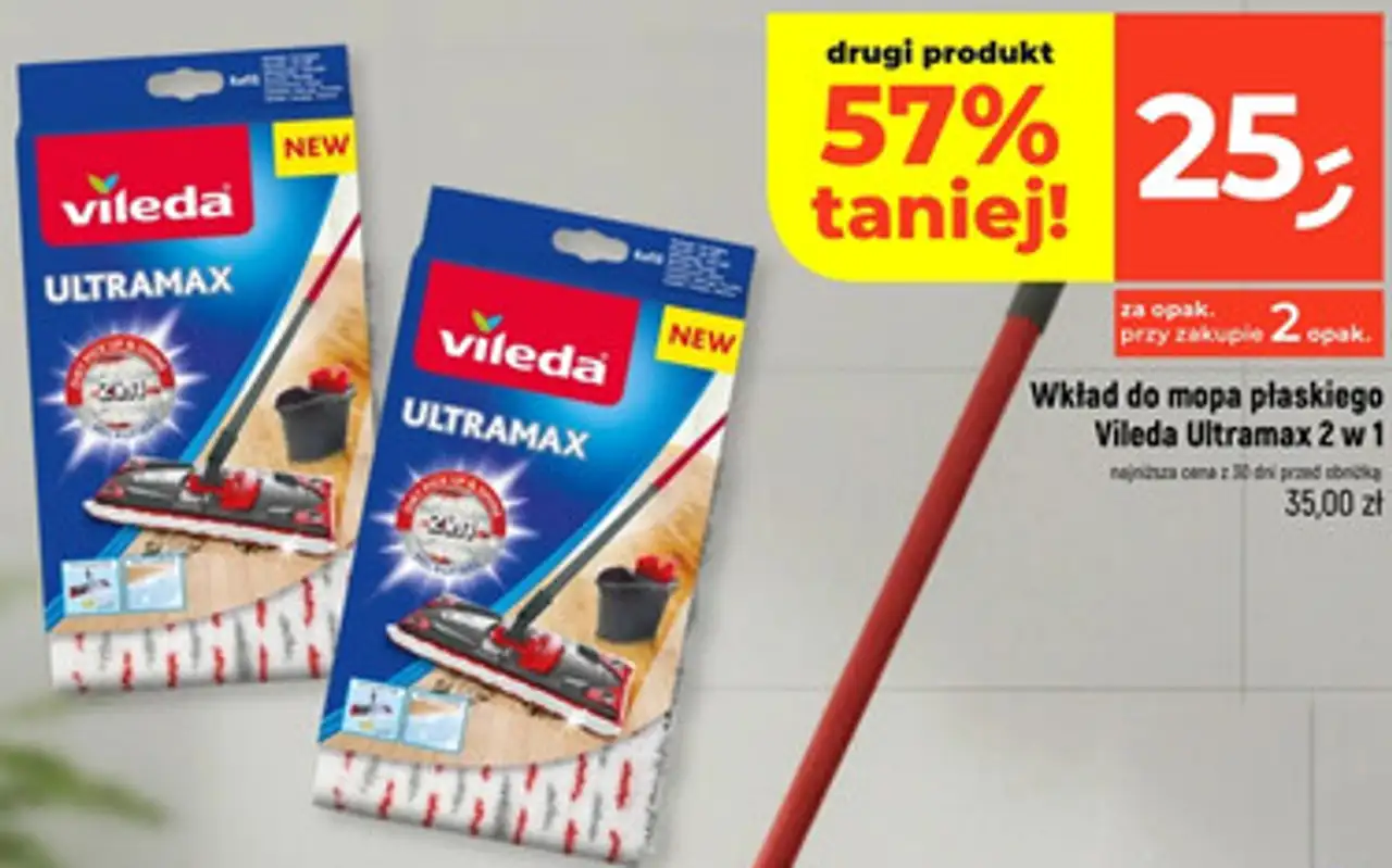 Wkład do mopa płaskiego Vileda Ultramax 2 w 1