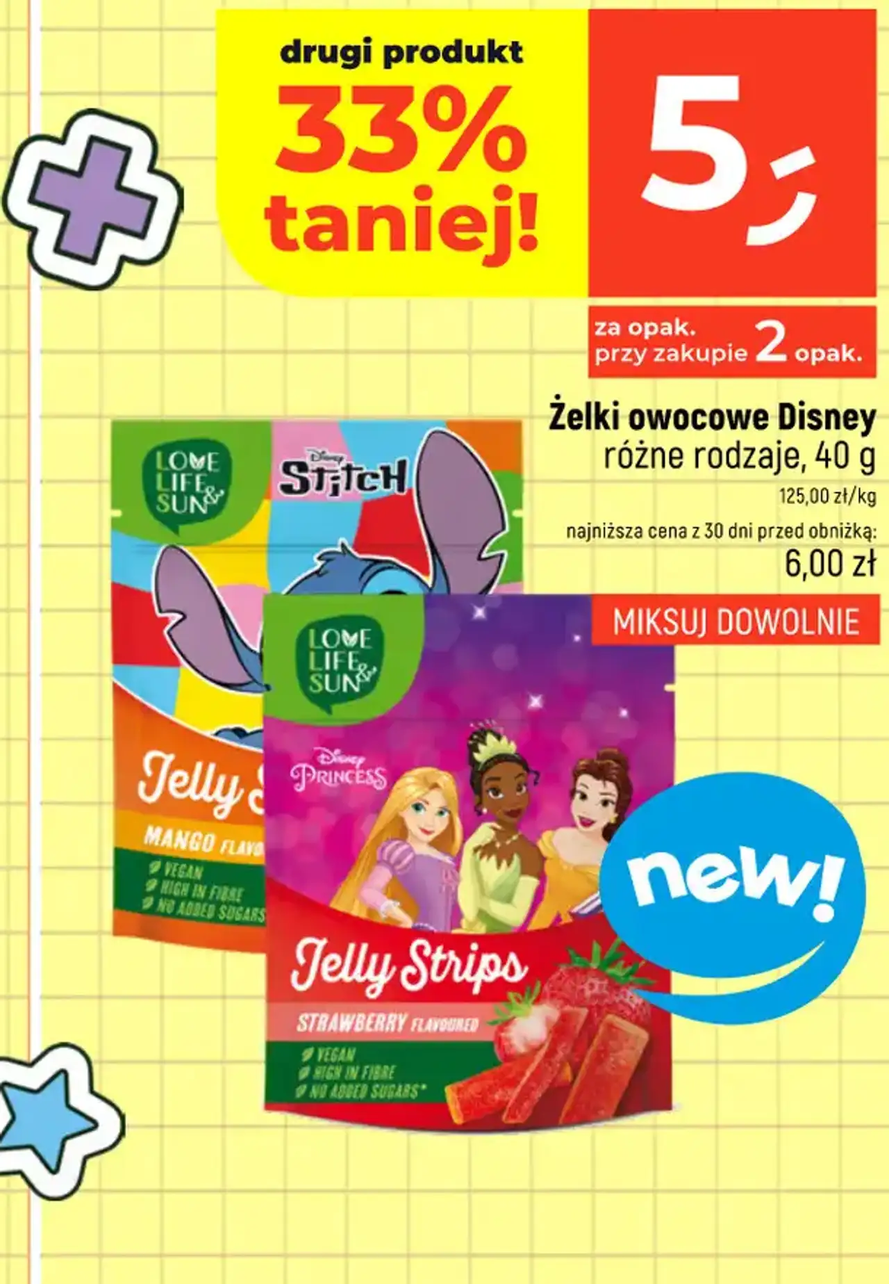 Żelki owocowe Disney Love Life Sun &