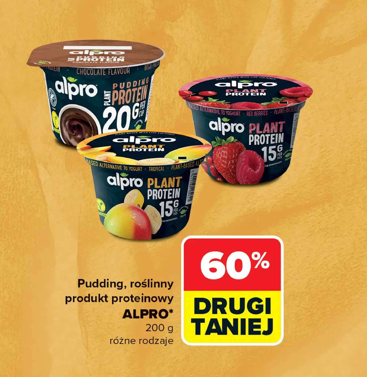 Jogurt sojowy truskawka-czerwona porzeczka-malina Alpro Plant Protein