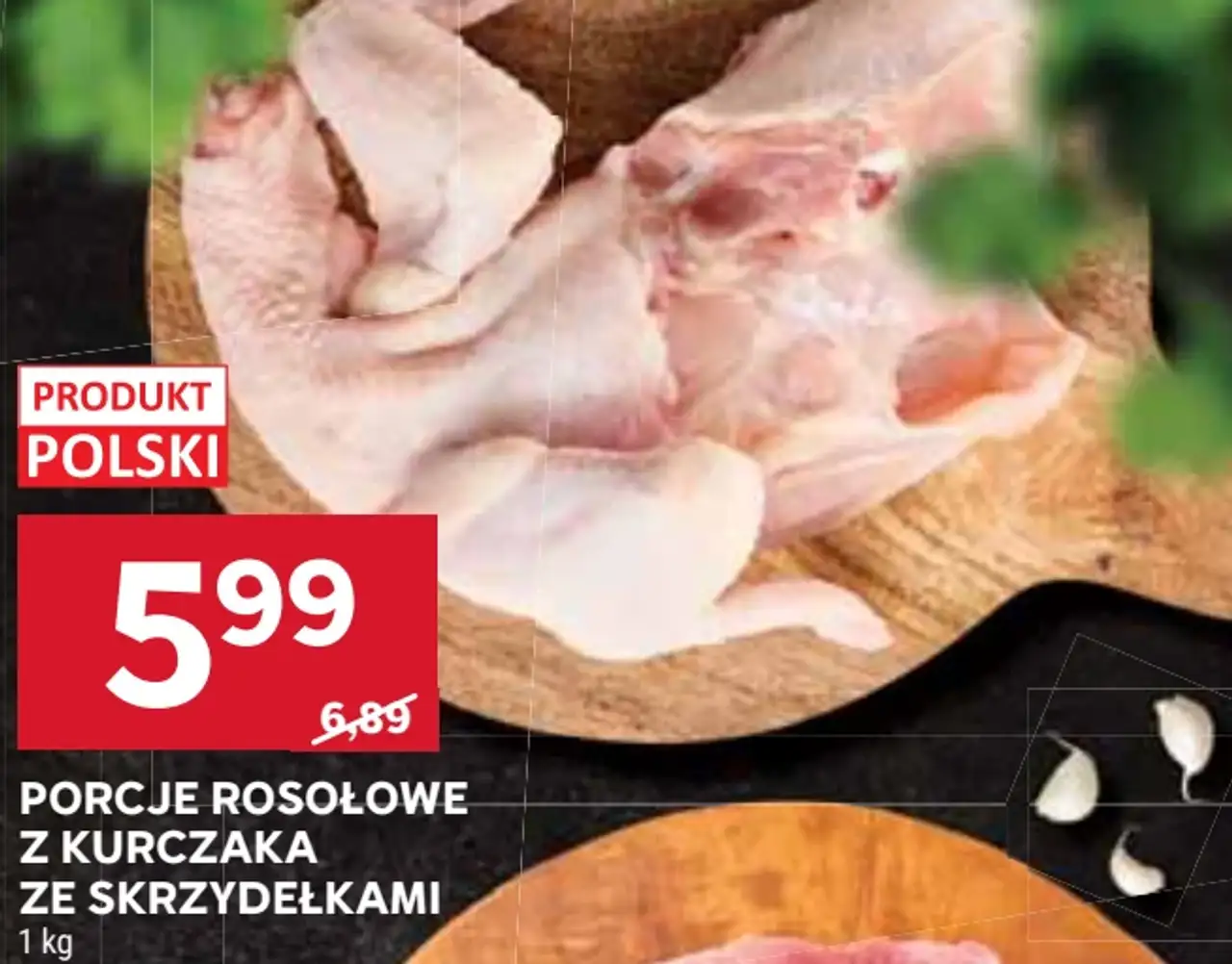 Porcje rosołowe z kurczaka ze skrzydełkami