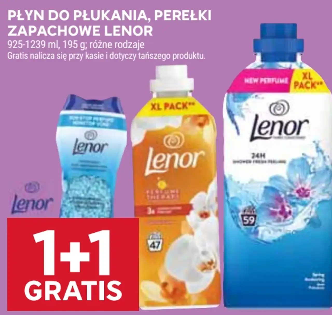 Płyn do płukania, perełki zapachowe Lenor