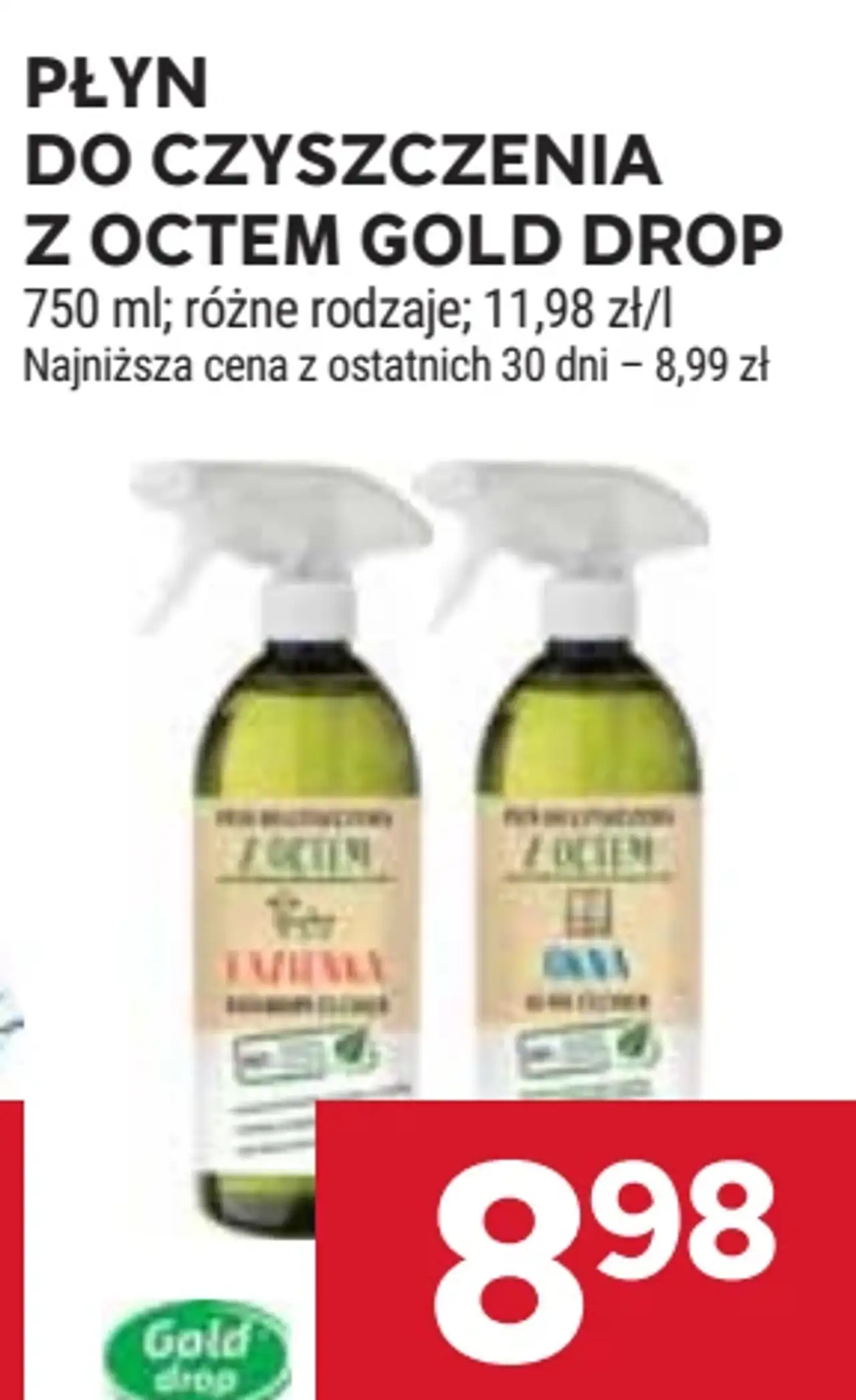 Płyn do czyszczenia z octem Gold Drop
