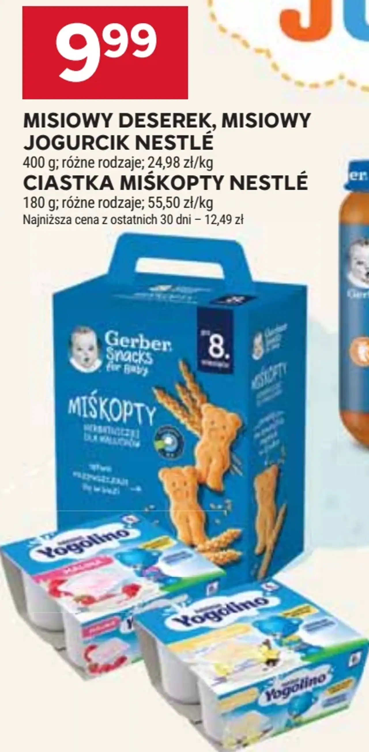 Misiowy deserek, misiowy jogurcik Nestlé, Ciastka Miśkopty Nestlé