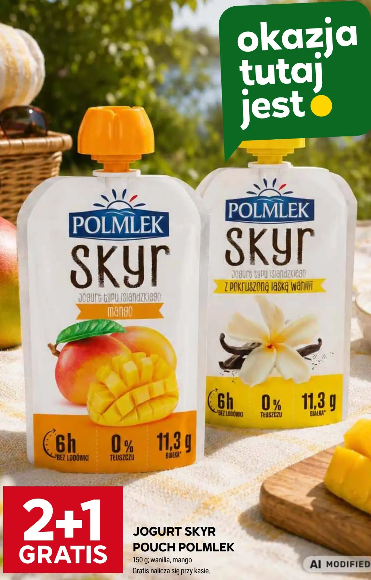 Jogurt typu islandzkiego Skyr Pouch Polmlek