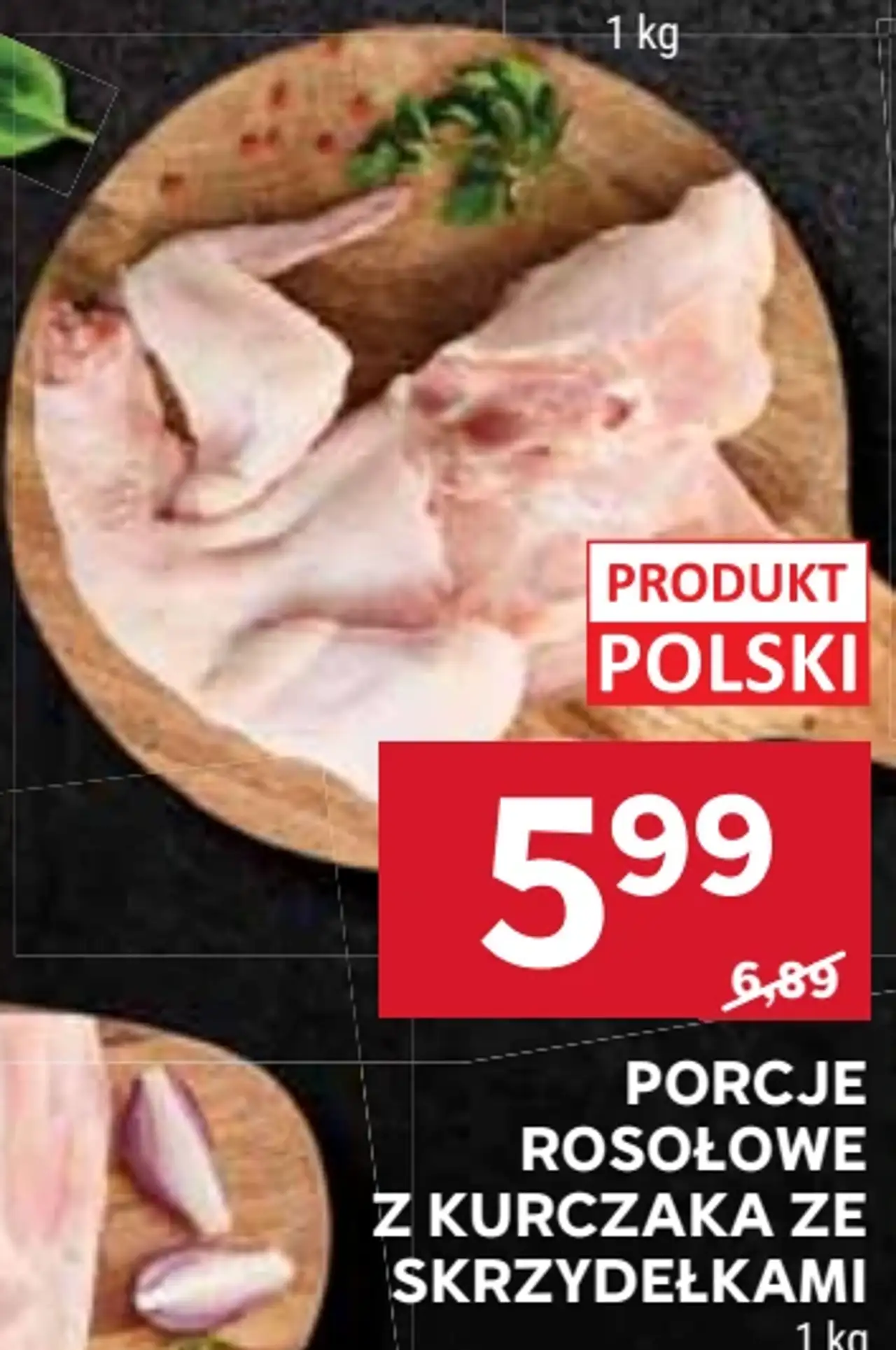 Porcje rosołowe z kurczaka ze skrzydełkami