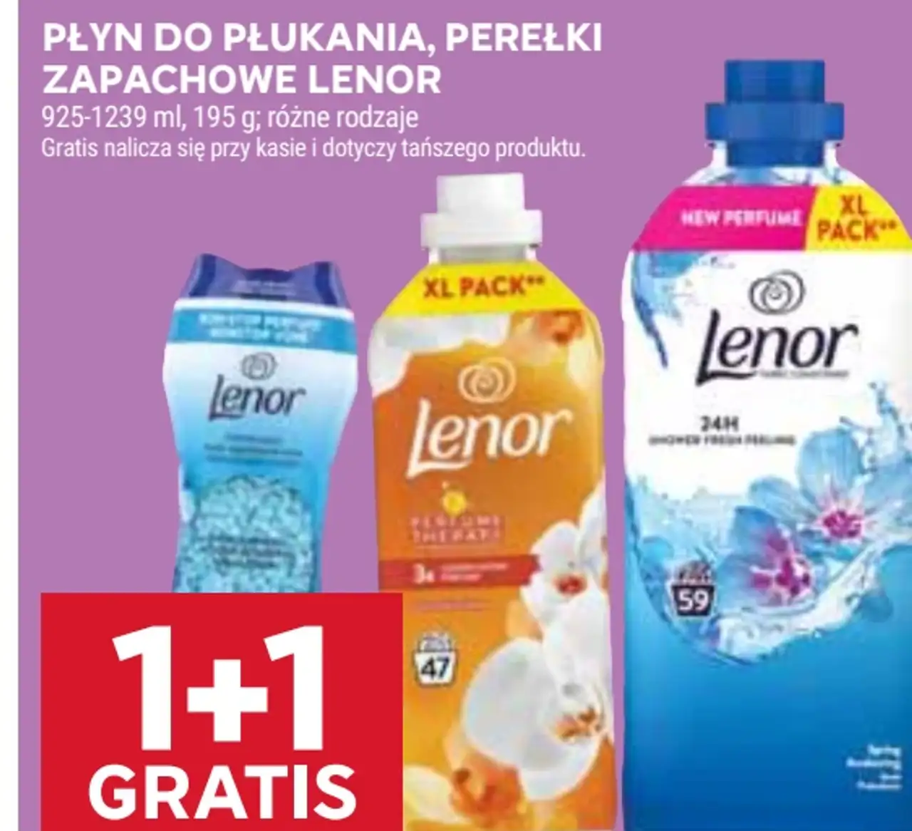 Płyn do płukania, perełki zapachowe Lenor