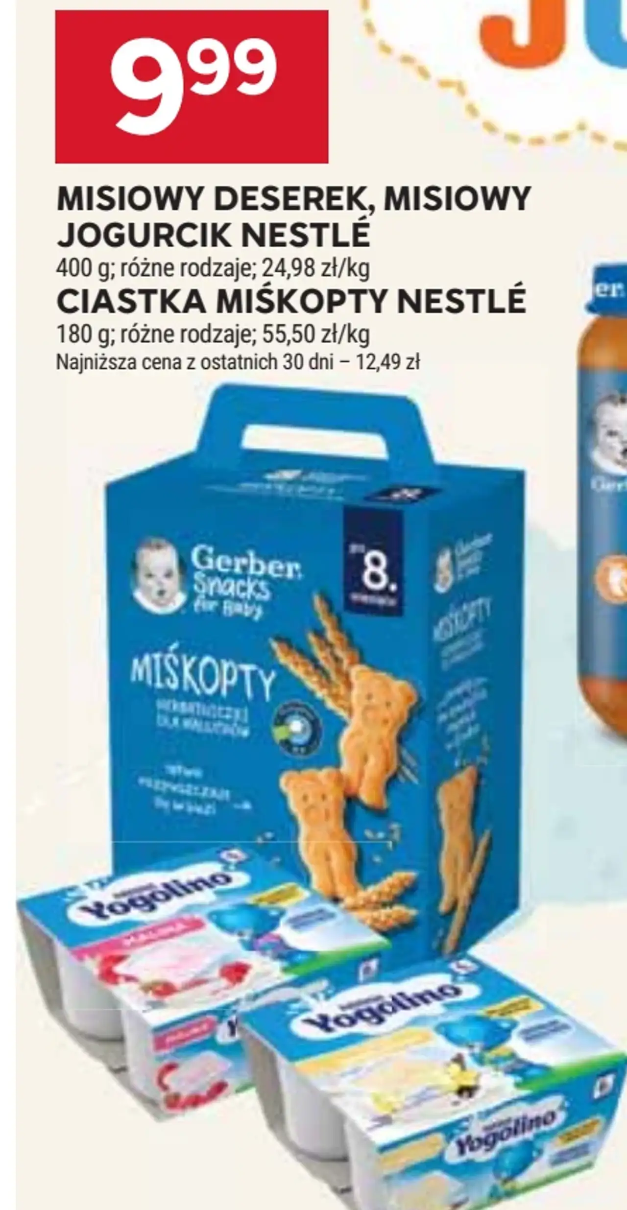 Misiowy deserek, Misiowy jogurcik Nestlé / Ciastka miśkopty Nestlé