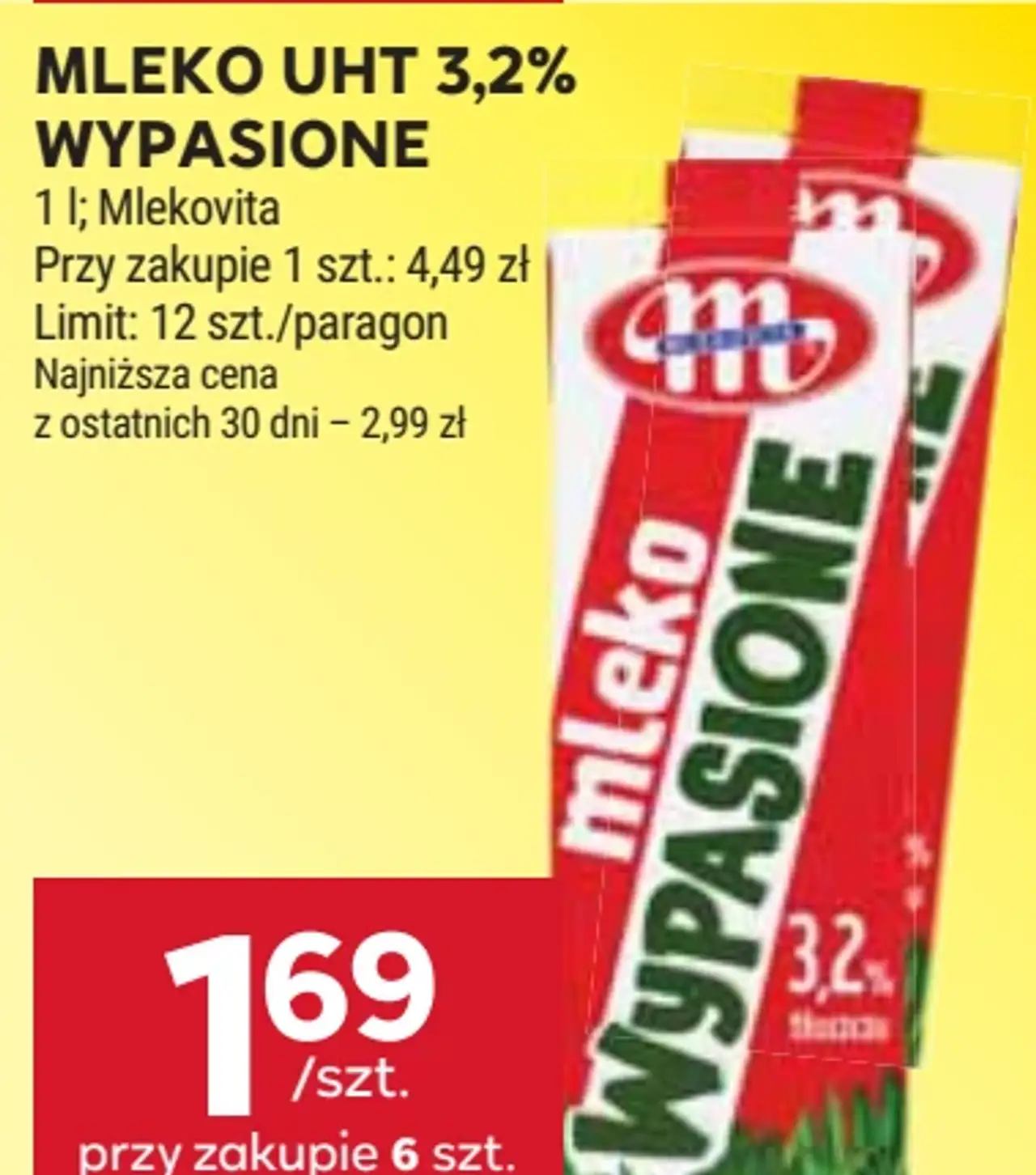 Mleko UHT 3,2% Wypasione Mlekovita
