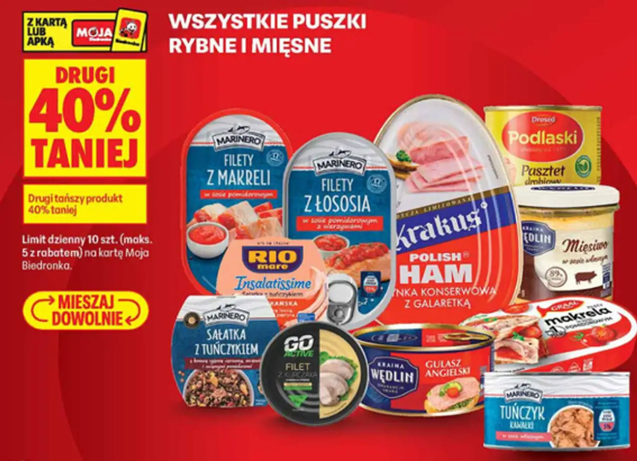Wszystkie puszki rybne i mięsne