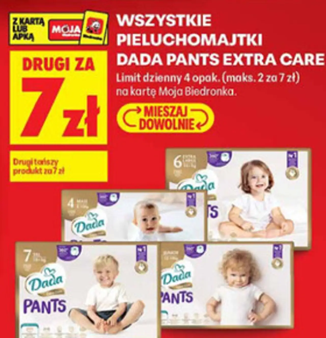 Wszystkie pieluchomajtki Dada Pants Extra Care