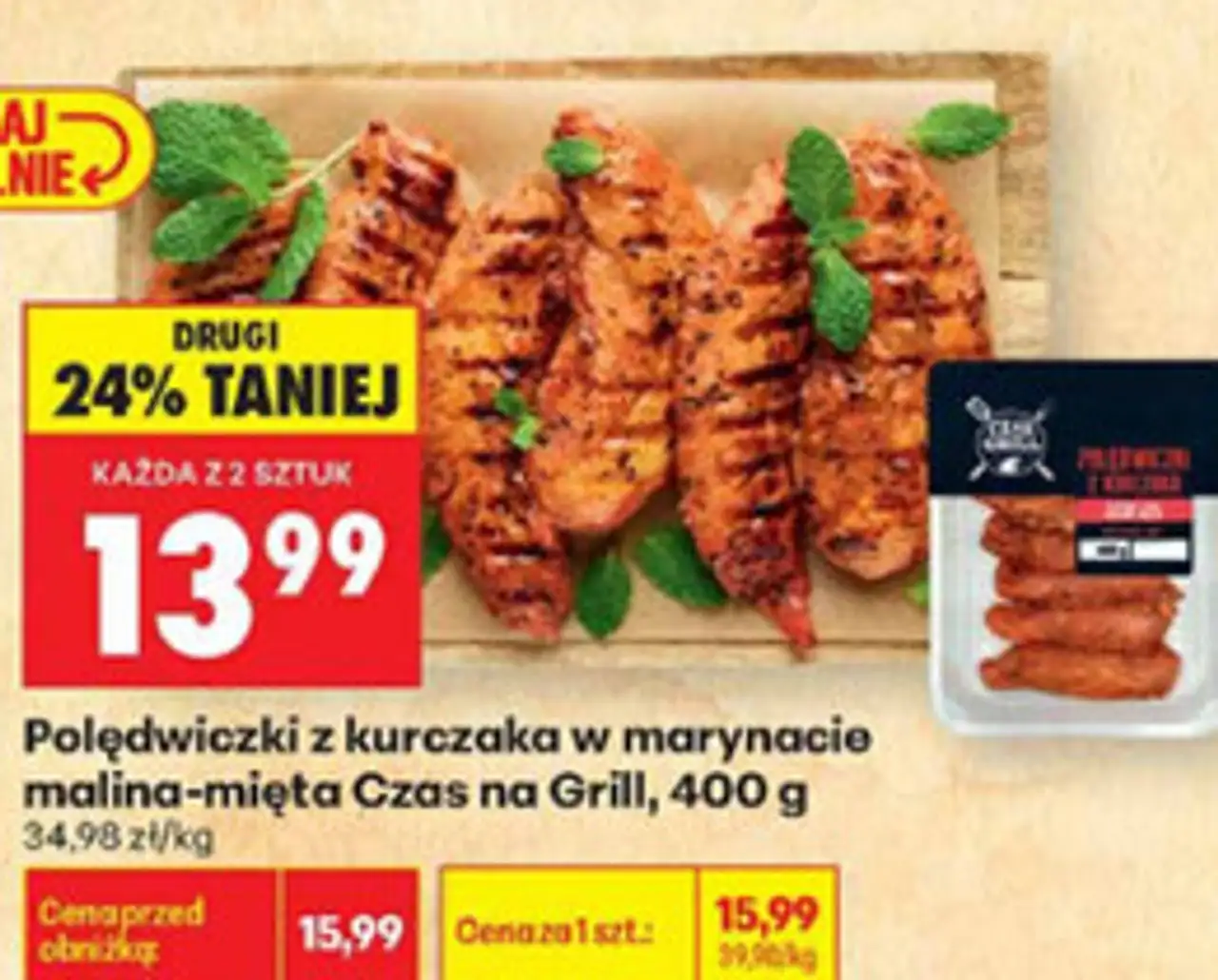 Polędwiczki z kurczaka w marynacie malina-mięta Czas na Grill